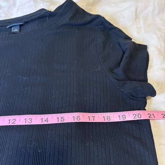 Torrid Black Ribbed Short Sleeve Crew Neck T-Shirt Women's Plus Size 1 #251 - Picture 5 of 7